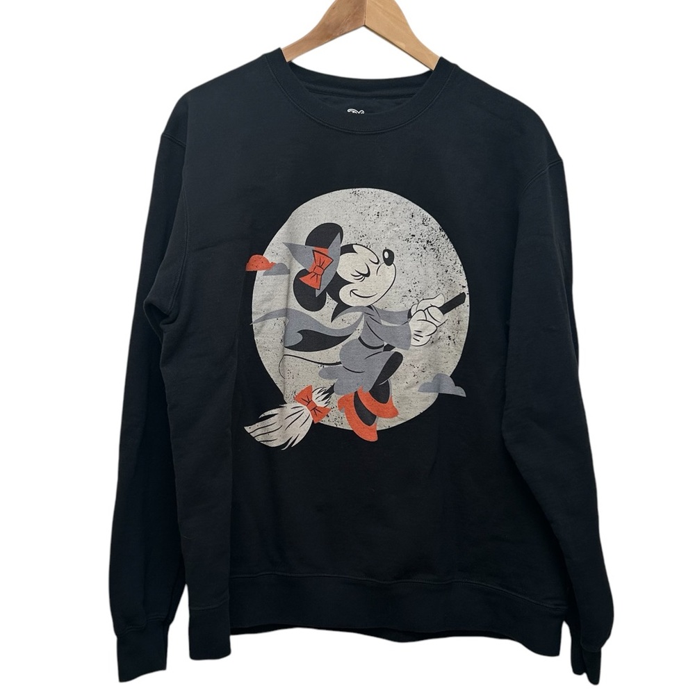 Minnie Mouse Halloween Sweatshirt Witch on a Broom